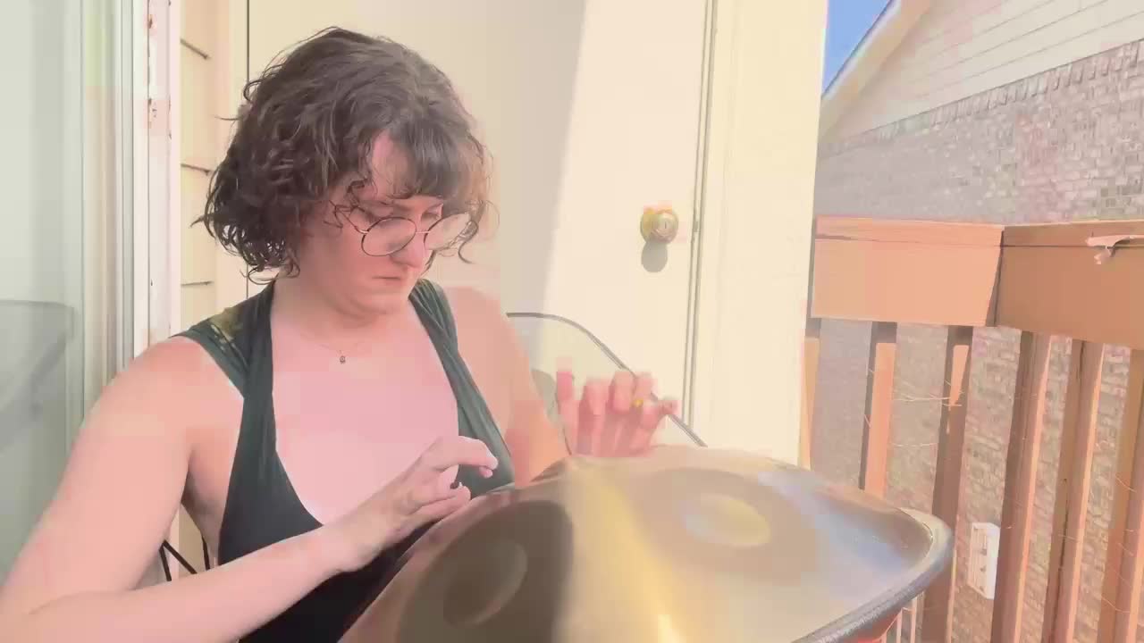 Handpan practice (and wasp visit)