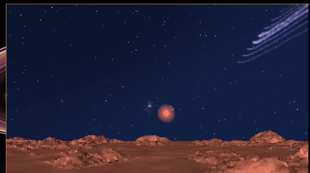 Progress on the skybox, but the flare remains despite the planet in the way...