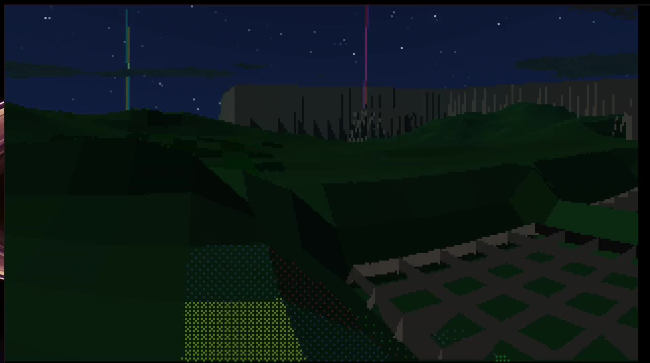 Since I can just apply bitmasks to zones, I have some places with light which looks like. And then I decided to set up spots with "lasers...