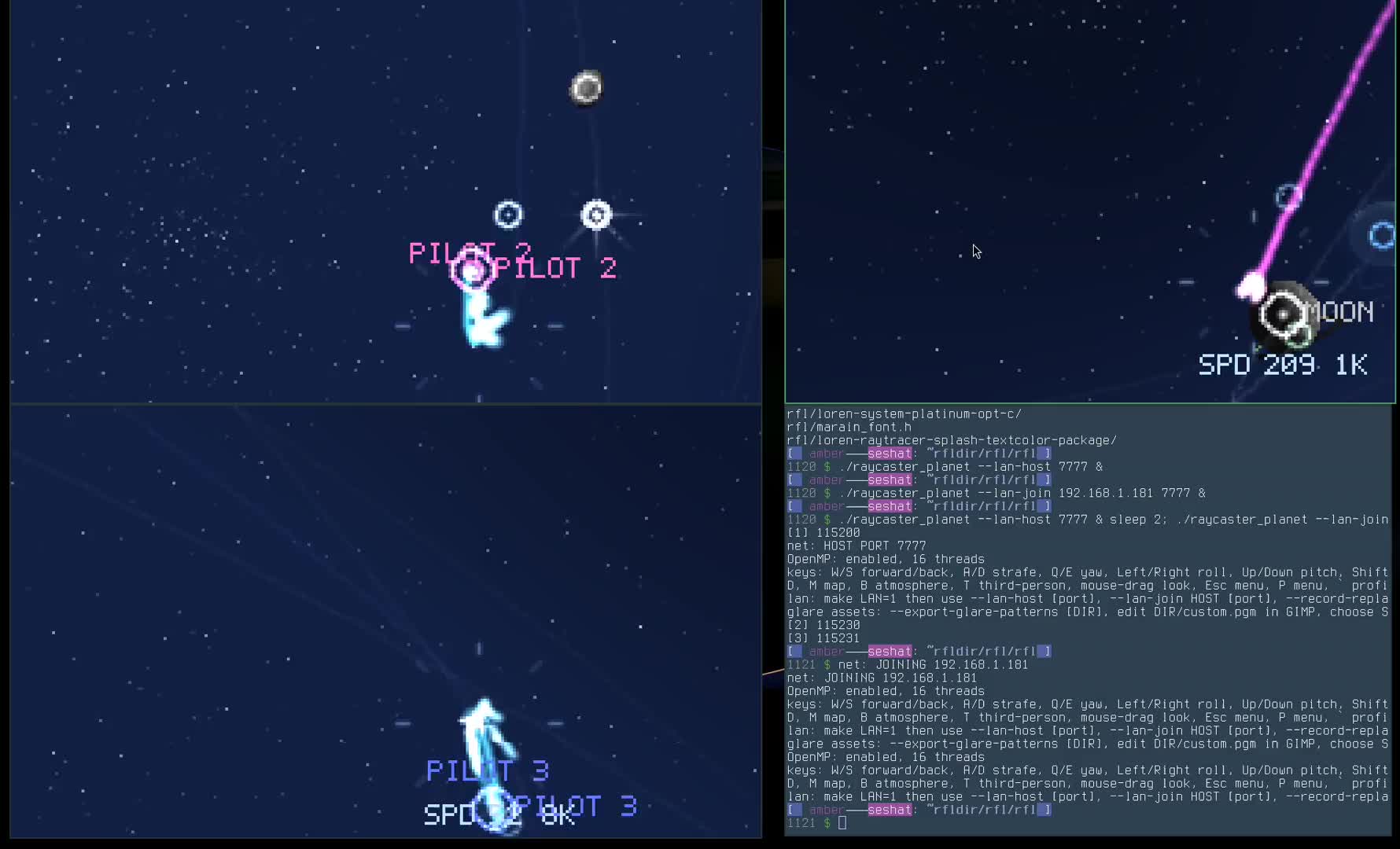 Surface level selecting has bugs, but at least multiplayer has planet entry! "C" locks onto a target and if I mouse away, the last action...