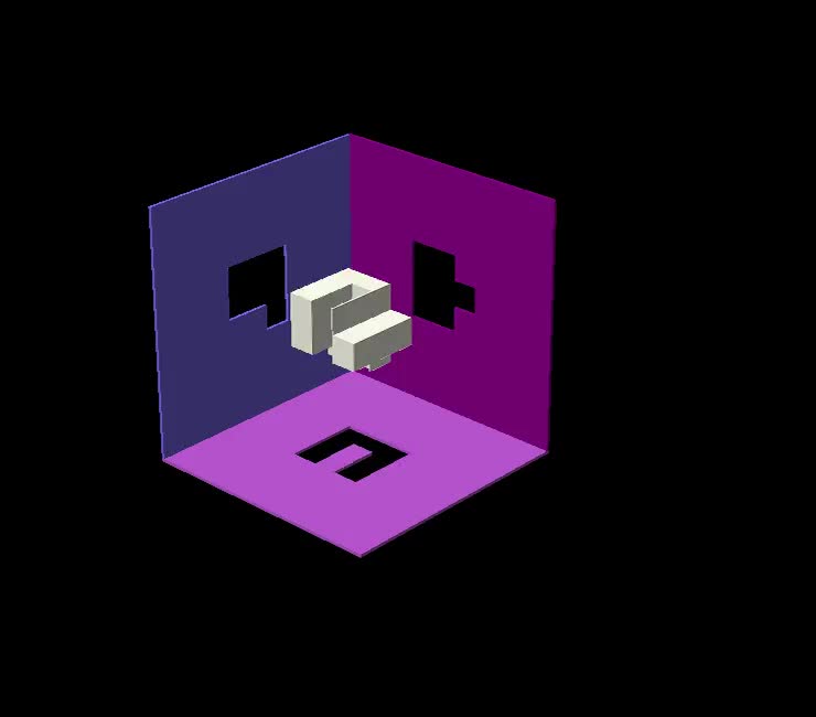 Animated Cubes #openscad