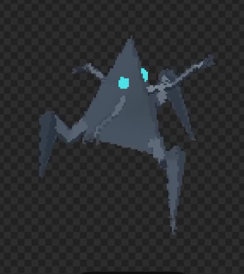 Happy dancing low poly Homomda. (Now 100% less mangled!)