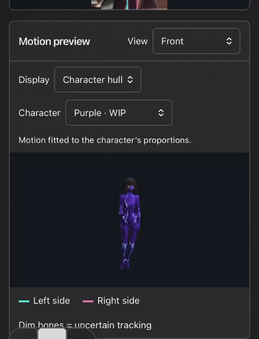Mocap, on my phone in a browser. I think freemocap might be the final answer in terms of quality, but I can see a possible path to using ...