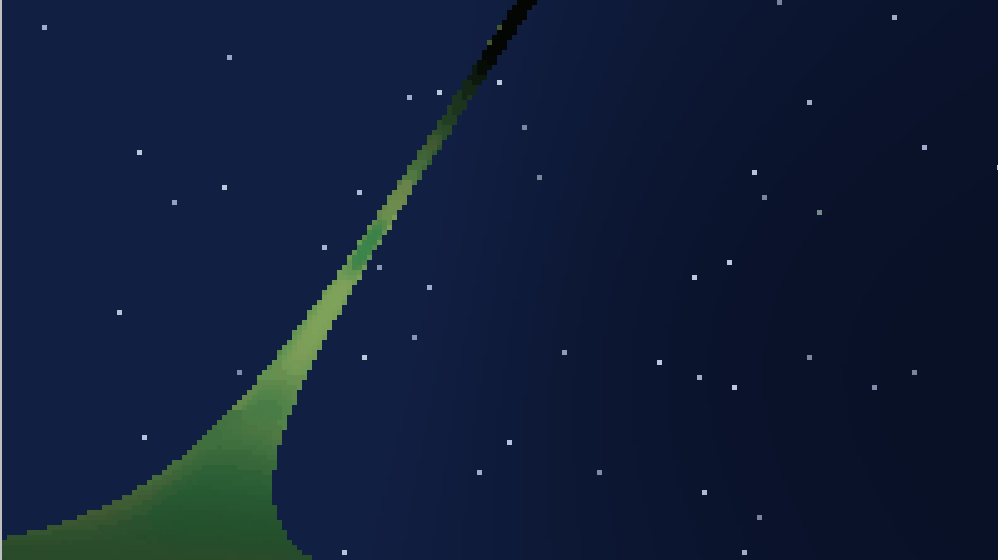 View from surface of Orbital, no atmosphere FX