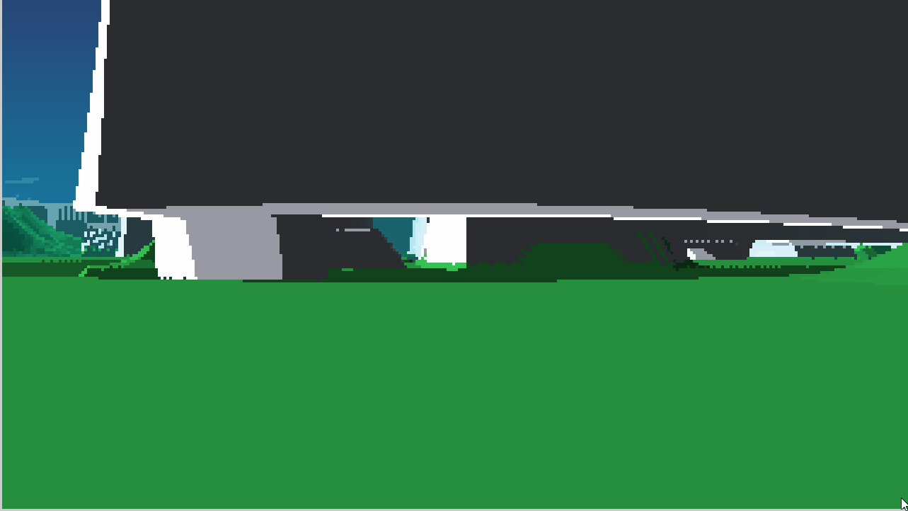 Low-poly surface raytraced