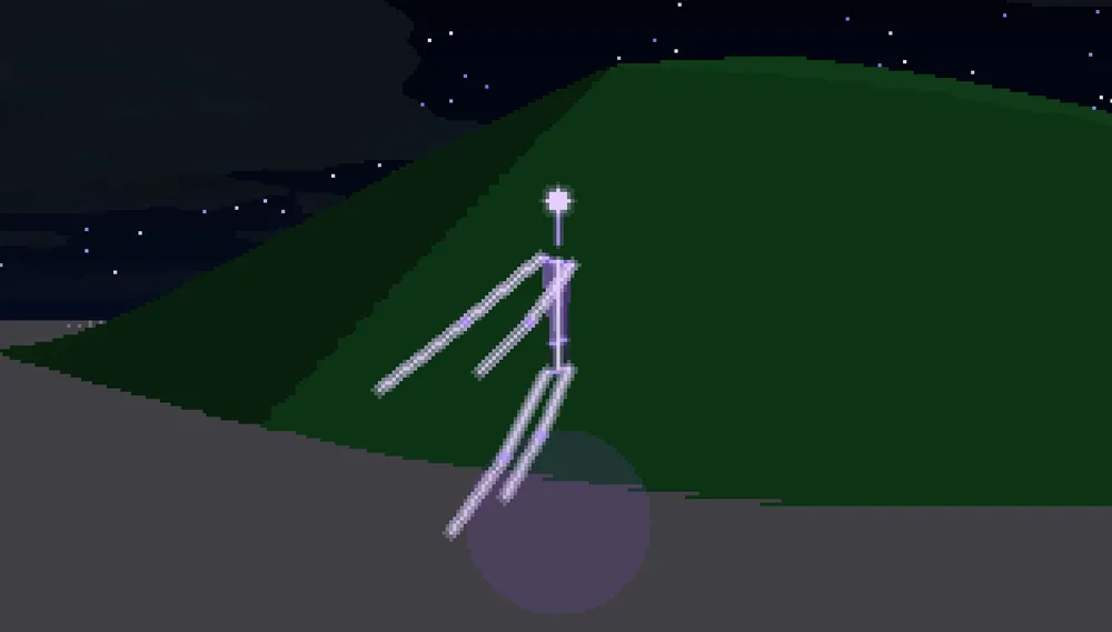 Got the stick fig in the raytrace-zone