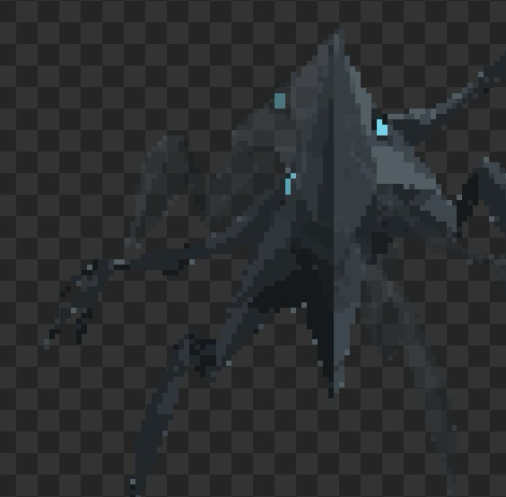 2-face flat imposter at intersection of XPM fade, the front legs are misaligned between the two, making the creature appear to have four legs