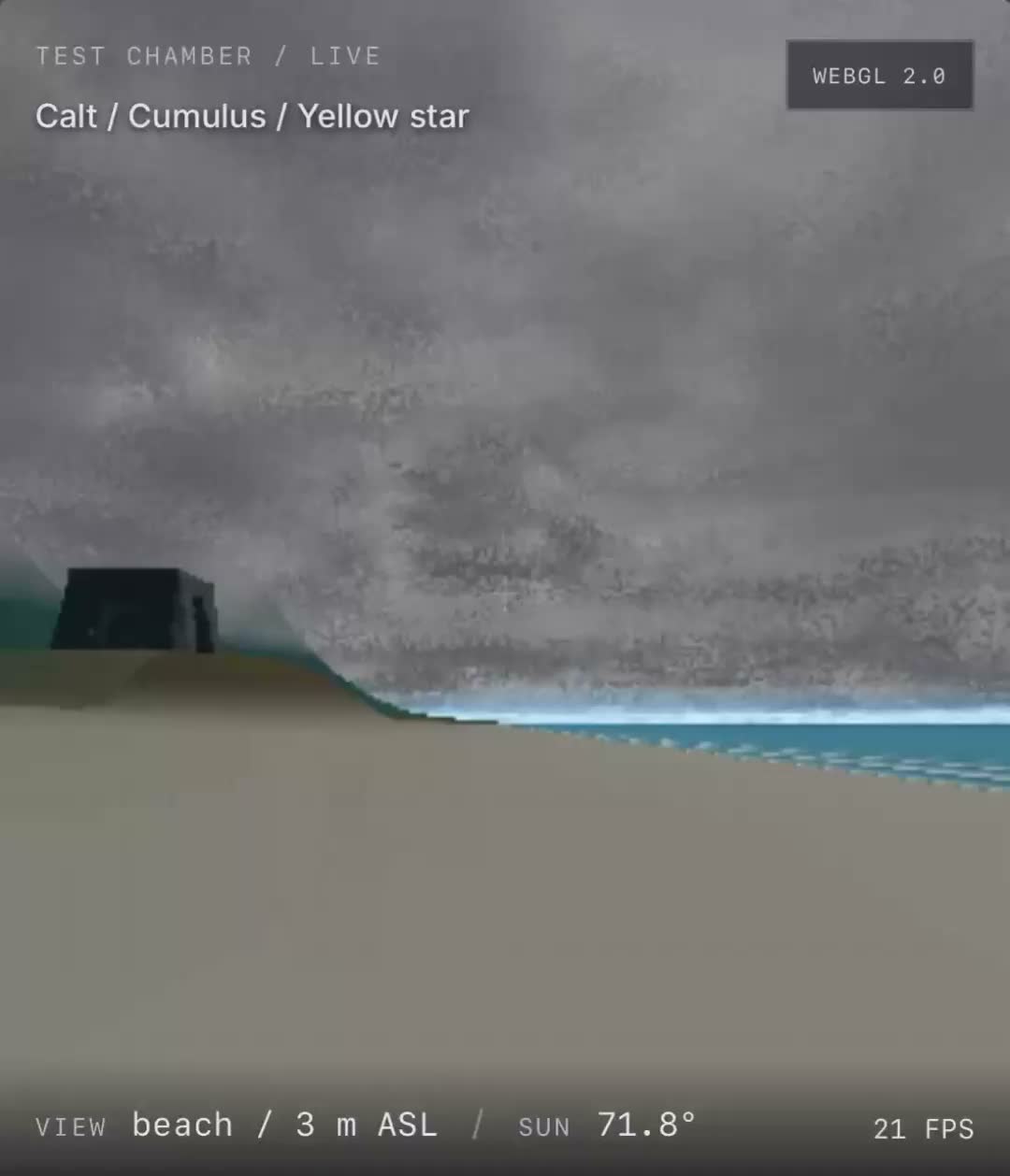 Cloudy views in a test view.